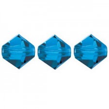Preciosa MC Bicone 3mm beads Capri blue 60310